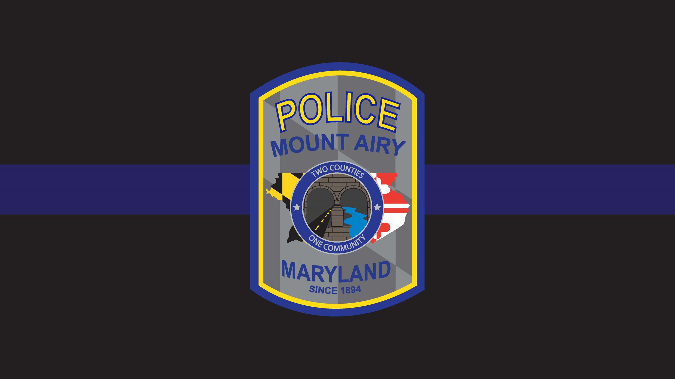 Mount Airy PD Patch with Blue Stripe Mount Airy PD Patch with Blue Stripe